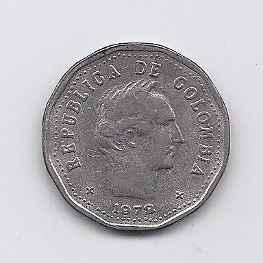 COLOMBIA 50 CENTAVOS 1972 KM # 244 VF 1