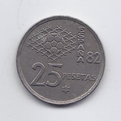 SPAIN 25 PESETAS 1980 (1982) KM # 818 VF