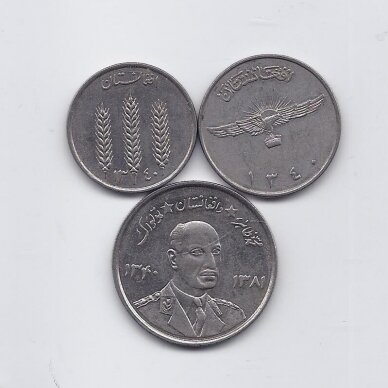 AFGHANISTAN 1961 3 coins set 1