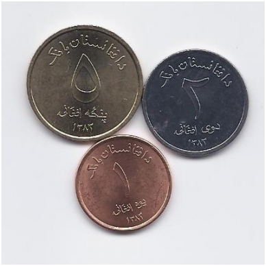 AFGANISTANAS 2004 m. 3 monetų rinkinukas