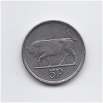 IRELAND 5 PENCE 1996 KM # 28 VF/XF