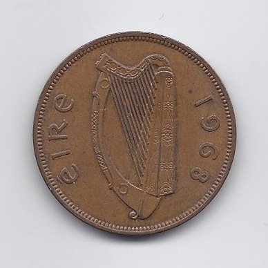 IRELAND 1 PENNY 1968 KM # 11 VF 1