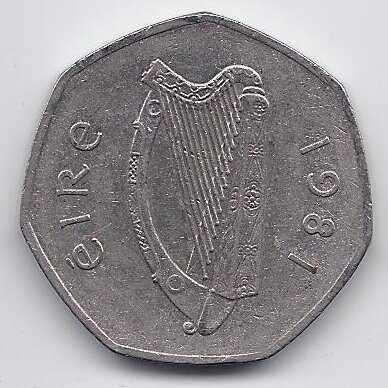 AIRIJA 50 PENCE 1981 KM # 24 VF 1