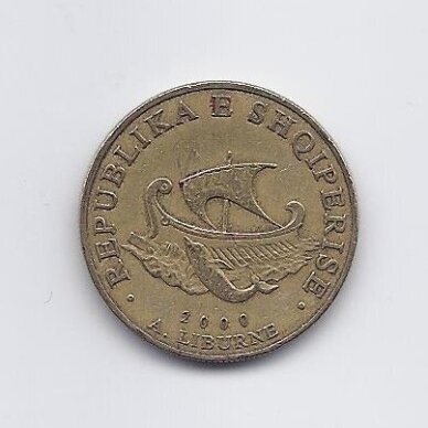 ALBANIJA 20 LEKE 2000 KM # 78 VF 1