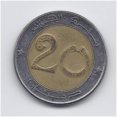 ALGERIA 20 DINARS 1999 KM # 125 VF