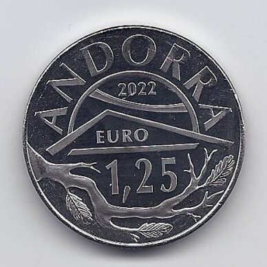 ANDORA 1.25 EURO 2022 KM # 572 UNC Voverė 1