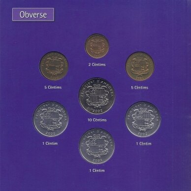 ANDORRA 2002 7 coins set 1