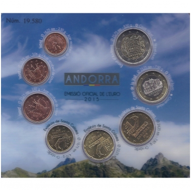 ANDORA 2015 m. OFICIALUS EURO MONETŲ RINKINYS 1