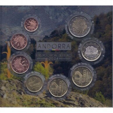 ANDORA 2024 m. oficialus euro monetų rinkinys 1