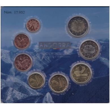 ANDORA 2014 m. OFICIALUS EURO MONETŲ RINKINYS 1