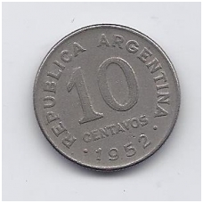 ARGENTINA 10 CENTAVOS 1952 KM # 47 VF