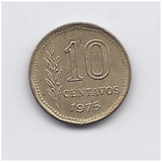 ARGENTINA 10 CENTAVOS 1975 KM # 66 F
