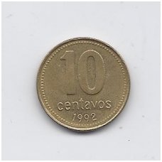 ARGENTINA 10 CENTAVOS 1992 KM # 107 VF