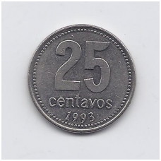 ARGENTINA 25 CENTAVOS 1993 KM # 110a VF