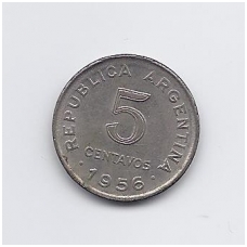 ARGENTINA 5 CENTAVOS 1956 KM # 50 VF