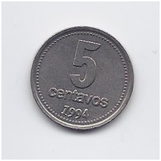 ARGENTINA 5 CENTAVOS 1994 KM # 109a.2 VF