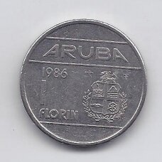 ARUBA 1 FLORIN 1986 KM # 5 VF