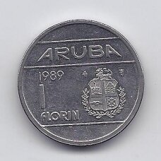 ARUBA 1 FLORIN 1989 KM # 5 VF