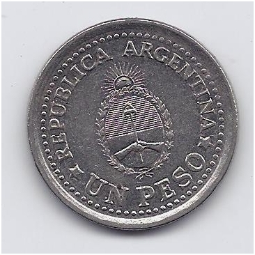 ARGENTINA 1 PESO 1960 KM # 58 VF/XF 150 m. Gegužės revoliucijai 1