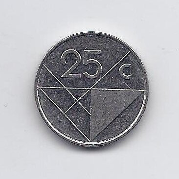 ARUBA 25 CENTS 2002 KM # 3 VF/XF