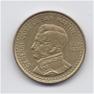 ARGENTINA 100 PESOS 1978 KM # 82 VF Chose de San Martinas