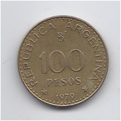 ARGENTINA 100 PESOS 1979 KM # 85 VF Chose de San Martinas 1