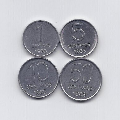 ARGENTINA 1983 4 COINS SET