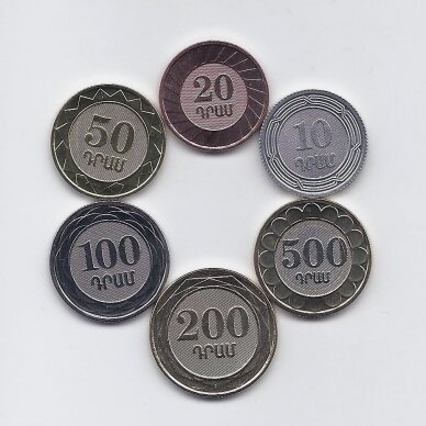 ARMENIA 2023 6 coins 30th Anniversary of the Armenian dram set 1