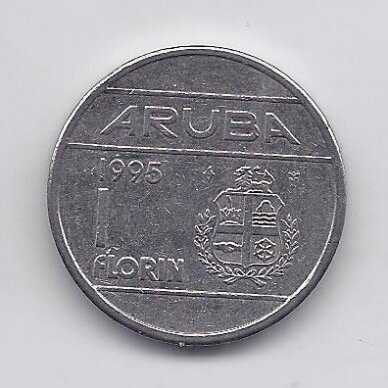ARUBA 1 FLORIN 1995 KM # 5 VF