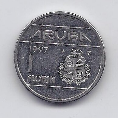 ARUBA 1 FLORIN 1997 KM # 5 VF
