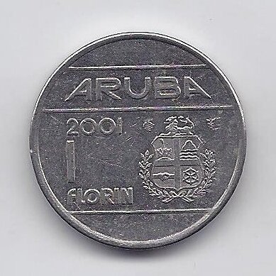 ARUBA 1 FLORIN 2001 KM # 5 VF