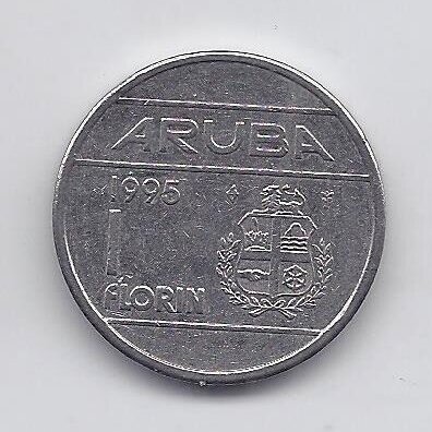 ARUBA 1 FLORIN 1995 KM # 5 VF