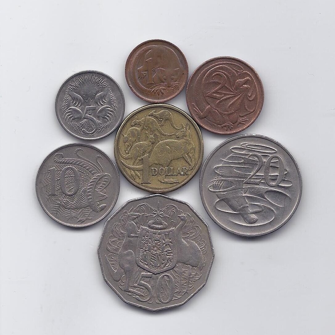 AUSTRALIA 1966 - 1984 seven coins set