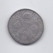 AUSTRIJOS NYDERLANDAI 1/4 KRONENTHALER 1793 A KM # 60 VF