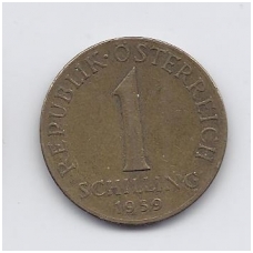AUSTRIJA 1 SCHILLING 1959 KM # 2886 VF