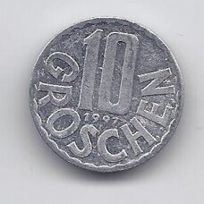 AUSTRIJA 10 GROSCHEN 1997 KM # 2878 VF