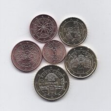 AUSTRIJA 2014 - 2018 m. 6 monetų rinkinys AUSTRIJA 2014 - 2018 m. 6 monetų rinkinys