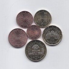 AUSTRIJA 2019 m. 6 monetų rinkinys AUSTRIJA 2019 m. 6 monetų rinkinys