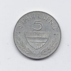 AUSTRIJA 5 SCHILLING 1962 KM # 2889 VF AUSTRIJA 5 SCHILLING 1962 KM # 2889 VF