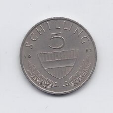 AUSTRIJA 5 SCHILLING 1971 KM # 2889a XF AUSTRIJA 5 SCHILLING 1971 KM # 2889a XF