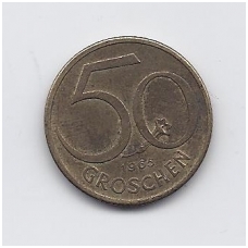 AUSTRIJA 50 GROSCHEN 1965 KM # 2885 VF