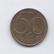 AUSTRIJA 50 GROSCHEN 1973 KM # 2885 VF