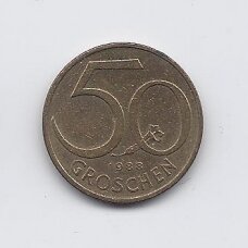 AUSTRIJA 50 GROSCHEN  1985 KM # 2885 VF
