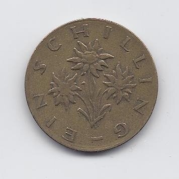 AUSTRIA 1 SCHILLING 1971 KM # 2886 VF 1