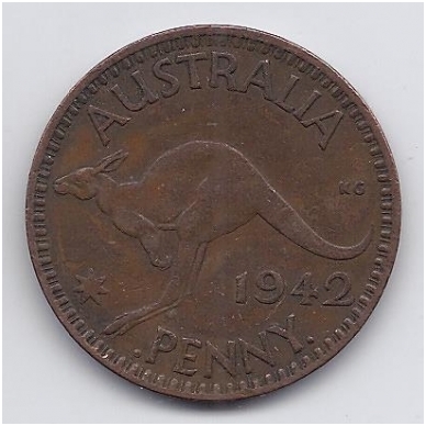 AUSTRALIJA 1 PENNY 1942 I KM # 36 VF