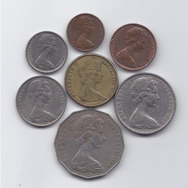 AUSTRALIA 1966 - 1984 seven coins set 1