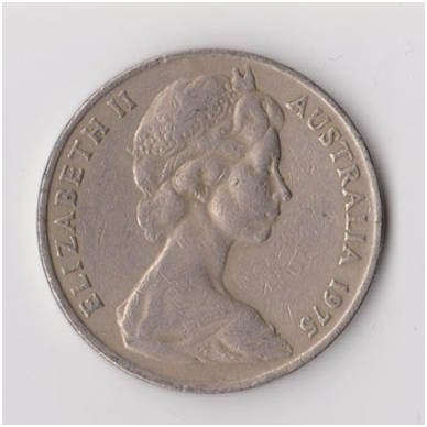 AUSTRALIJA 20 CENTS 1975 KM # 66 VF 1