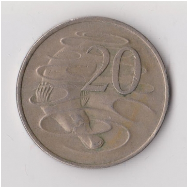 AUSTRALIJA 20 CENTS 1980 KM # 66 VF