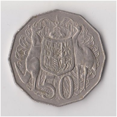 AUSTRALIJA 50 CENTS 1971 KM # 68 VF