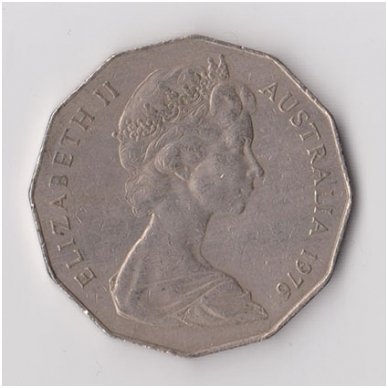 AUSTRALIJA 50 CENTS 1976 KM # 68 VF 1